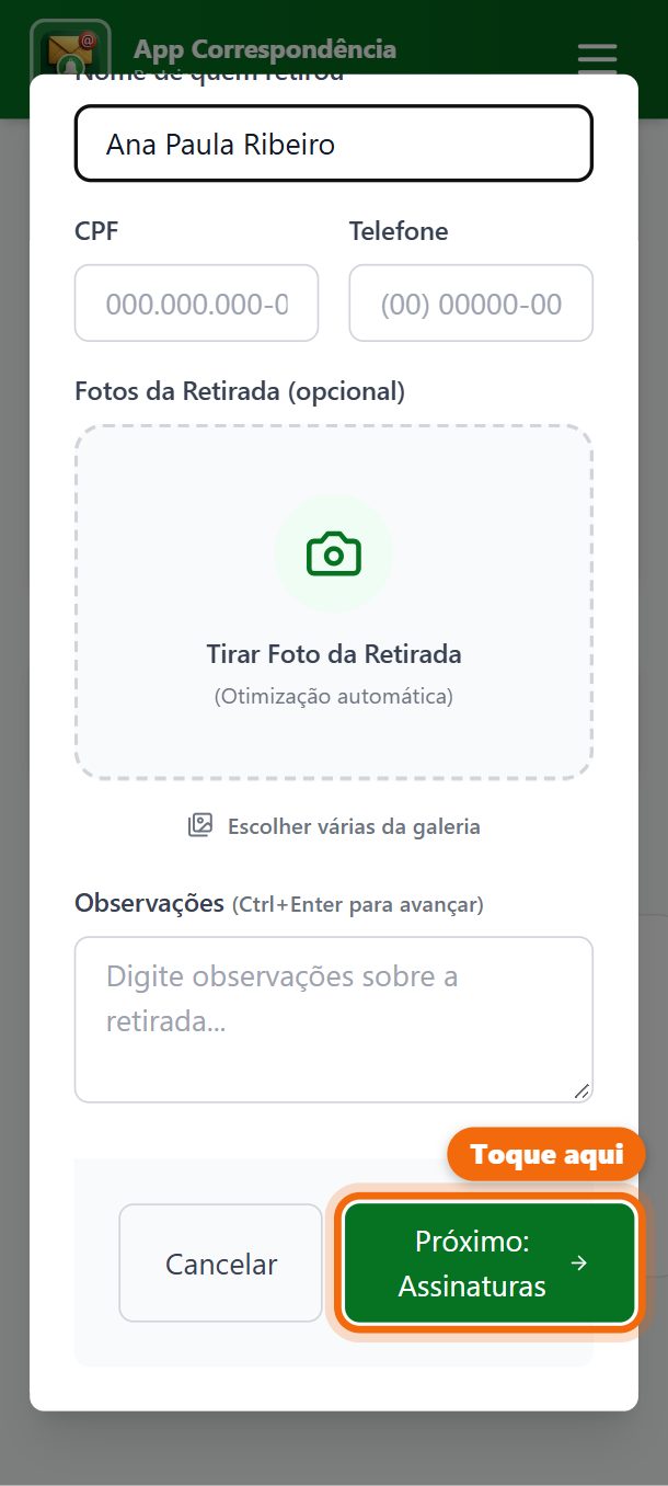 Passo 4: Desça a tela e toque em Próximo: Assinaturas.